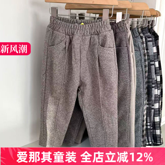 男女童长裤冬季厚款保暖休闲裤