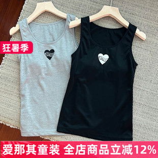 6321日单女童成长背心夏季薄款速干运动上衣140-165cm