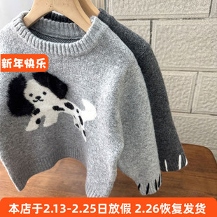 242女童长袖毛衣秋冬双层提花针织衫上衣110-150cm