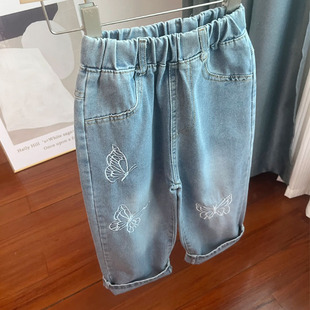 120 水洗棉牛仔裤 170cm 春秋季 680女童长裤