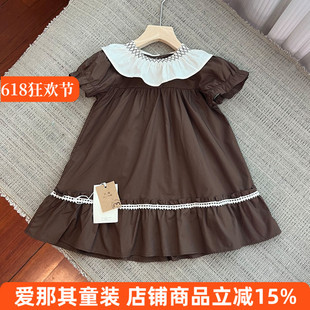 6123女童短袖连衣裙夏季棉布裙子100-140cm