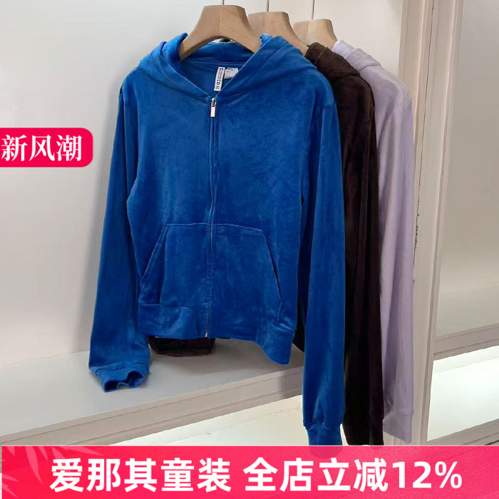 春秋短款外套连帽休闲衫