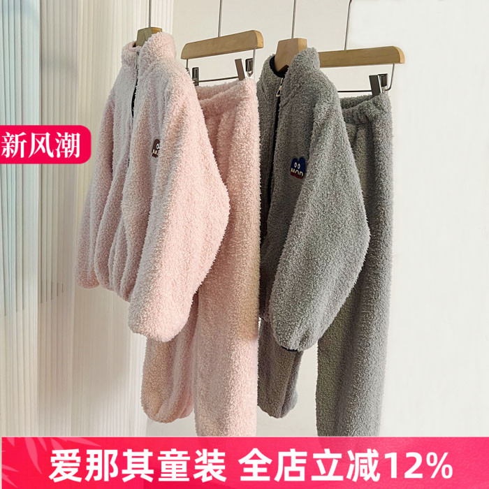 男女童长袖长裤二件套装秋冬