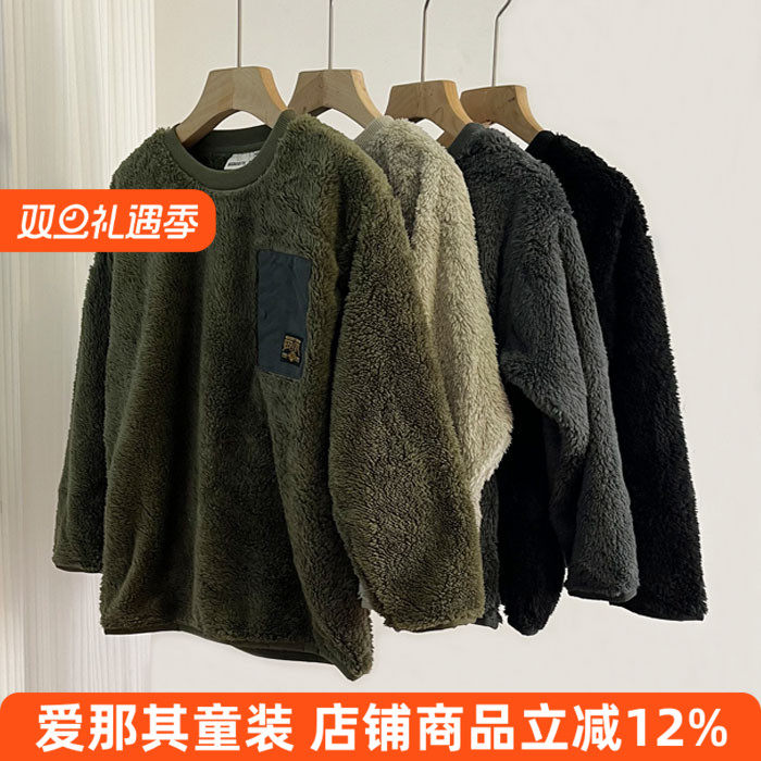 260外贸男女童长袖卫衣秋冬羊羔绒上衣130-160cm 特价！