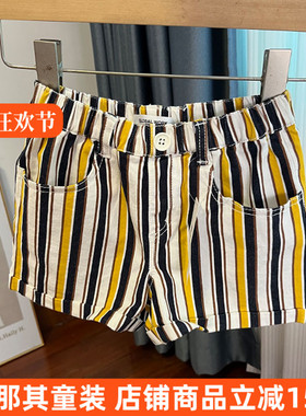 6310日单GW女童短裤夏季休闲裤棉布裤子110-140cm