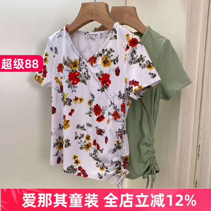 女童短袖T恤衫夏季弹力上衣