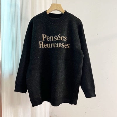 女款长袖针织衫秋冬厚款毛衣大童