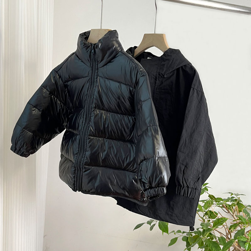 6121男女童羽绒服长袖外套连帽风衣 二件套装