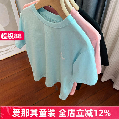 男女童短袖T恤衫夏季薄款纯棉