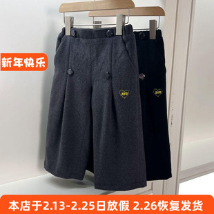 620国内砖女童秋冬呢料裤子休闲裤七分裤保暖裤 110-160cm 特价