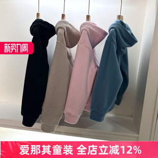 外套120 休闲衫 160cm 卫衣秋冬加绒上衣帽衫 244男女童长袖