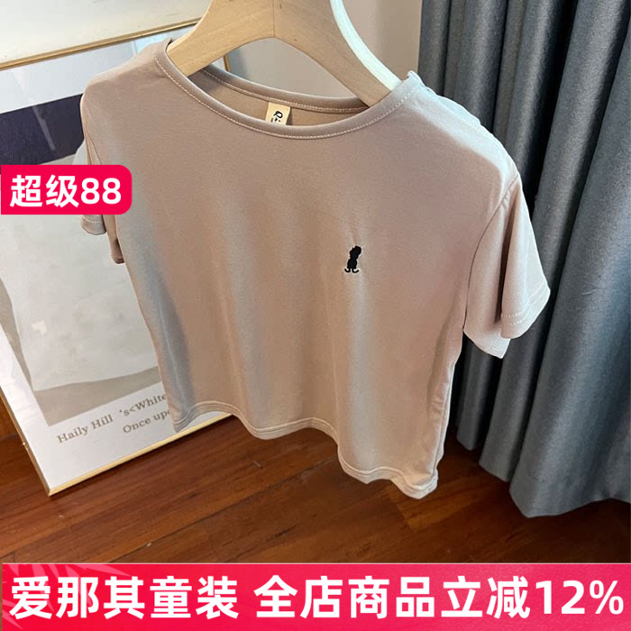 691男女童短袖T恤衫夏季薄款上衣莫代尔面膜T 90-130cm 特价！图片