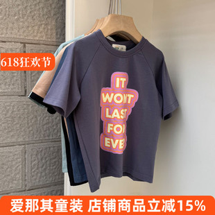 653男女童短袖T恤衫夏季棉上衣圆领衫