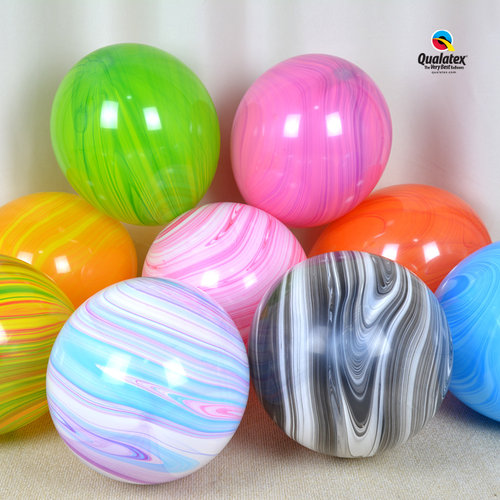 美国进口先锋彩绘大理石纹气球