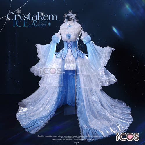 预售ICOS蕾姆cos服水晶冰晶礼服从零开始的异世界cosplay