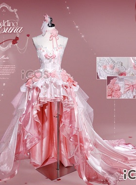 预售ICOS刀剑神域亚丝娜cos玫瑰花嫁婚纱礼服cosplay动漫服装女