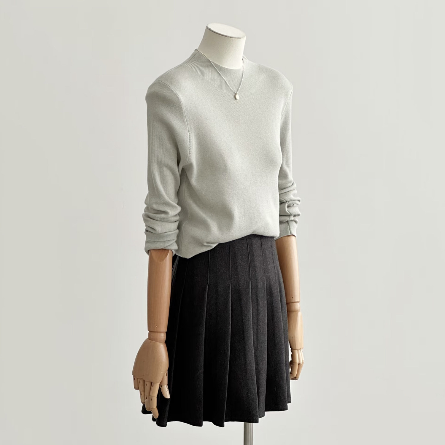 秋冬新百褶女小个子高腰a字遮胯短裙防走光半身裙学院风百搭DQ022