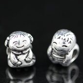 泰银 原创设计男娃女娃配件1.1cm 手工正品 925纯银 曼谷