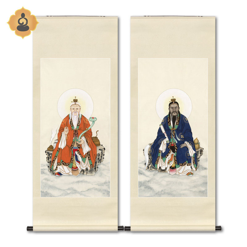 工笔神仙人物国画南斗北斗星君真君画像水陆画新中式卷轴画框挂画