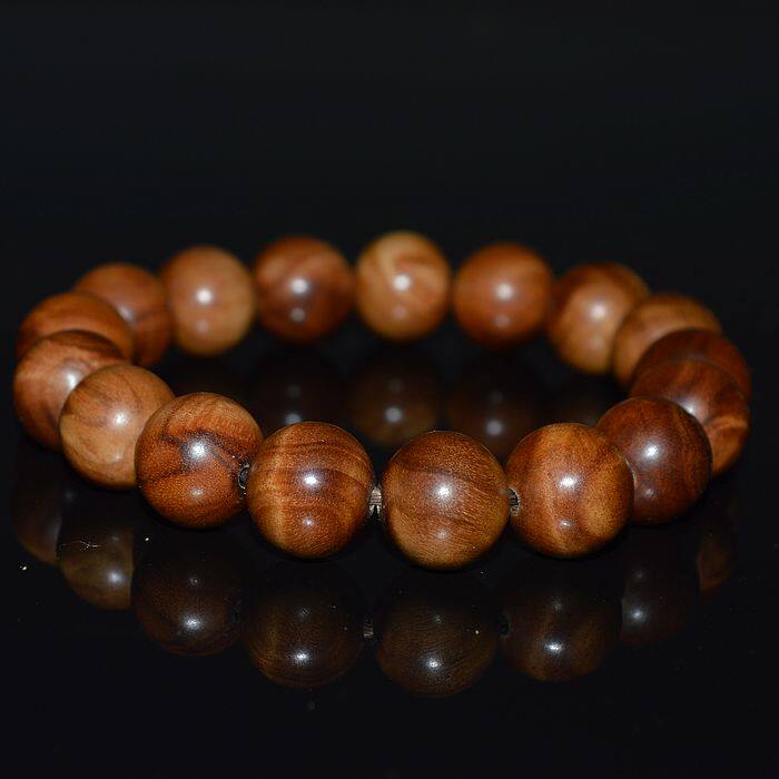 名贵珍品油斑水波纹印度老山檀香手串1.2cm12mm孤   品全网独一