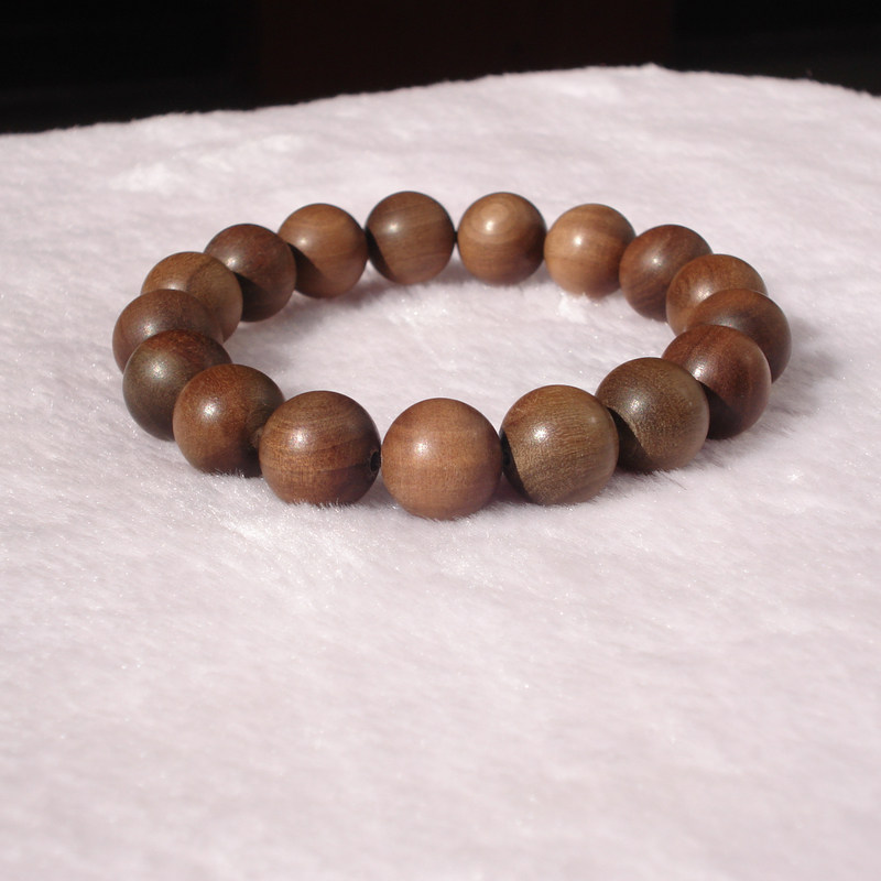 珍品正宗印度黑肉老山檀香手串佛珠12mm1.2cm百年根料非老东加