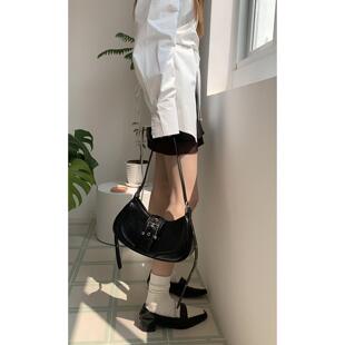 韩国包包女士新款 复古辣妹腋下包小众单肩斜挎包