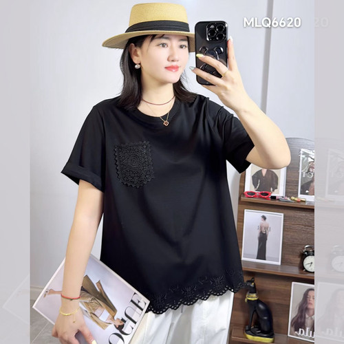 米莱奇6620夏加大码短袖T恤女胖m