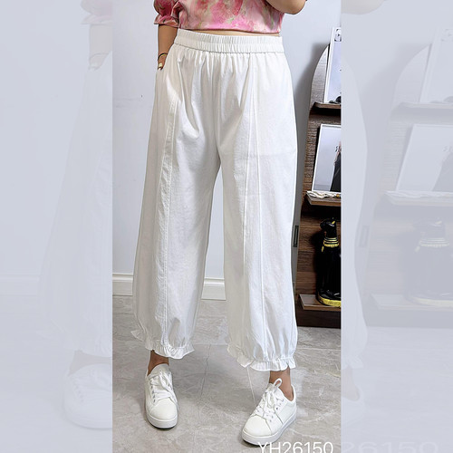 香港芸卉26150夏加大码花苞裤女