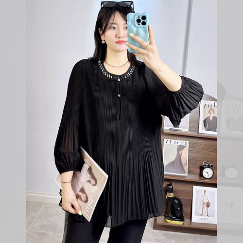 香港芸卉25329春加大码雪纺衫女