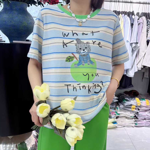 宜语析6013春夏加大码短袖T恤女