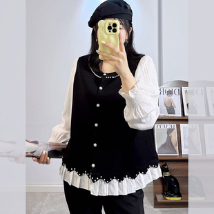 香港芸卉25305春加大码外套女 210斤胖妹m空气棉圆领长袖时装开衫