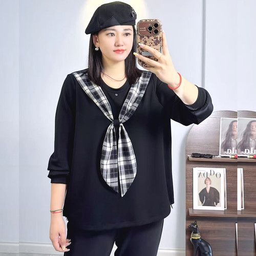 香港芸卉26677秋大码卫衣女长袖