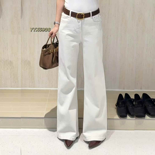 宜语析5936加大码拖地牛仔裤女