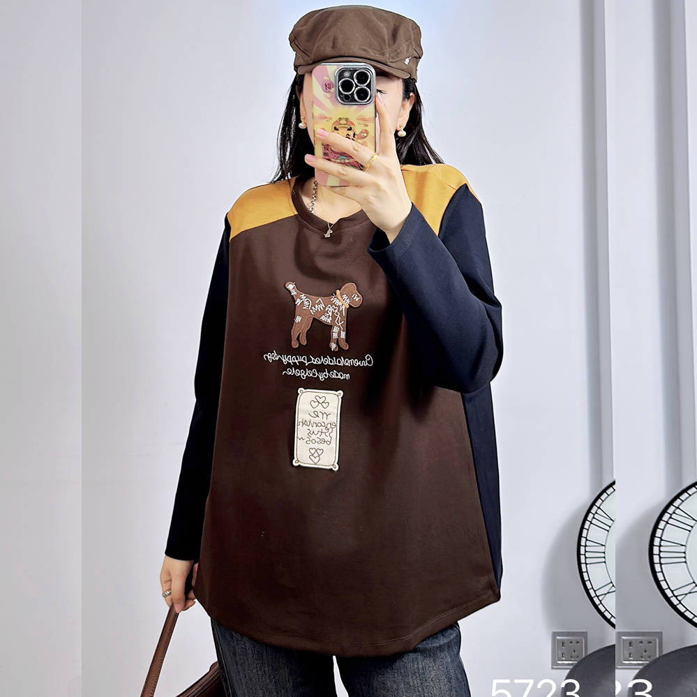 宜语析5723秋冬加大码卫衣女纯棉