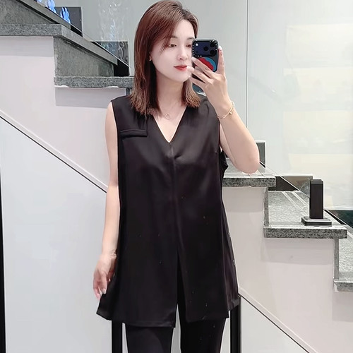 宜语析6572秋加大码马夹女胖妹mm