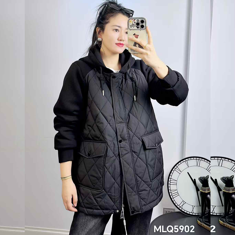 米莱奇5902冬加肥大码轻薄棉服女