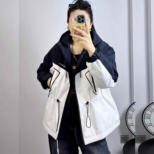 米莱奇5919冬加大码夹棉冲锋衣女