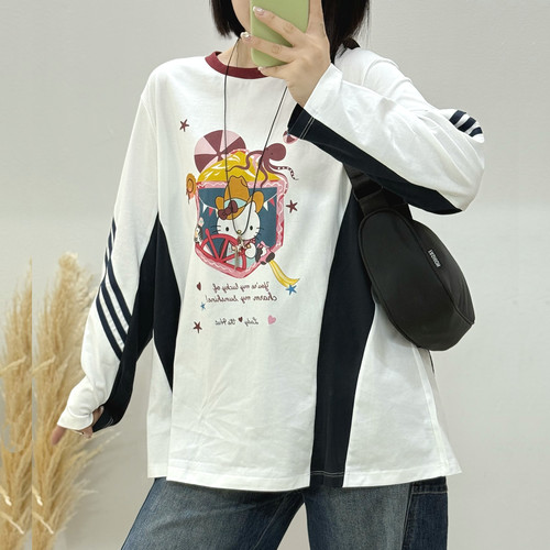 宜语析6599秋加大码长袖卫衣女