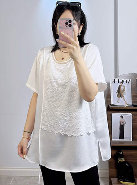 香港芸卉26621夏加大码雪纺衫女