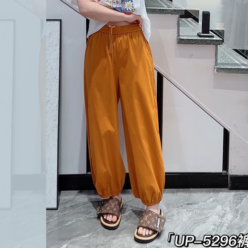 UP5296夏加大码九分花苞裤女休闲