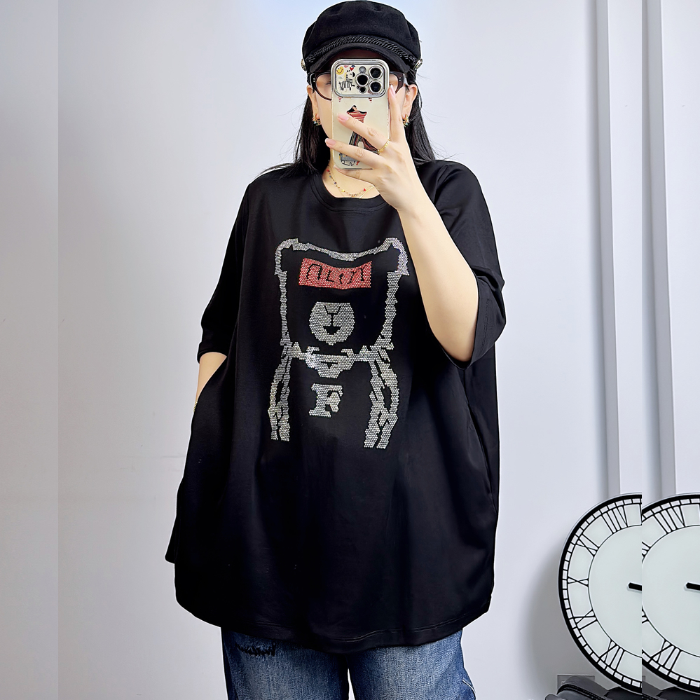 宜语析5537秋加大码卫衣女纯棉T