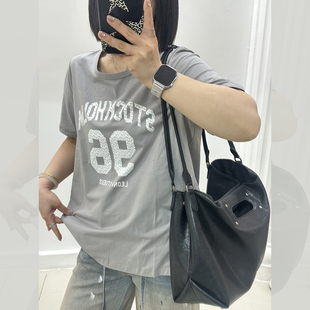 190斤胖妹mm纯棉潮牌休闲打底衫 T恤女 短袖 宜语析6056春夏加大码