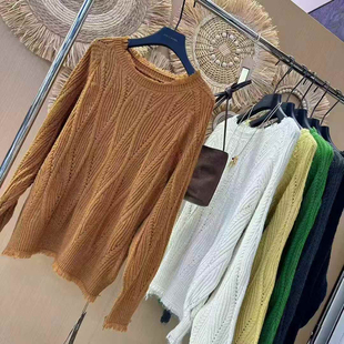 5815冬加大码 打底短款 针织衫 210斤胖mm洋气毛边长袖 毛衣 女 特