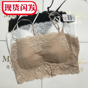 正品 曼妮芬无钢圈带杯防走光文胸抹胸背心性感百搭女内衣20400222