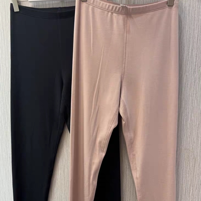 女士中腰木代尔真丝中厚含羊毛无痕打底保暖裤秋裤20210594