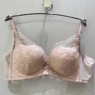 正品伊维斯新款性感蕾丝小胸穿上薄下厚无钢圈聚拢文胸10811137
