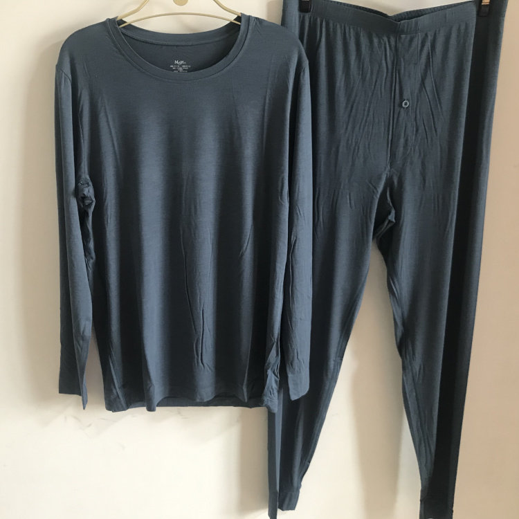 MANIFORM 가을 겨울 동백 20221134 라운드 넥 초박형 남성 긴팔 바지 보온복 20221133