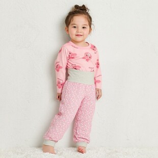 男女童保暖内衣儿童睡衣高腰护肚束脚纯棉加厚秋冬裤子