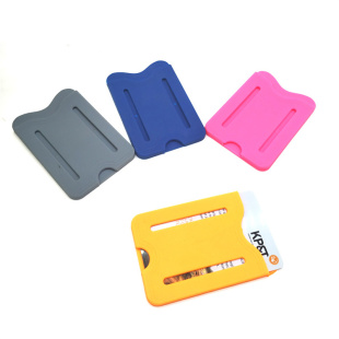 随身硅胶卡套手机背贴支架银行公交卡夹卡包袋通用定制logo小礼品