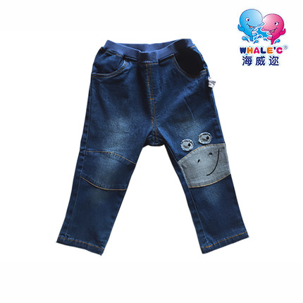 海威迩童装清仓特卖男小童弹力牛仔裤牛仔长裤184367商场同款